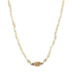 Vintage parel collier met gouden sluiting 14 kt, Ophalen of Verzenden, Nieuw