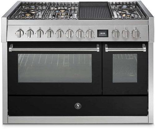 Steel fornuis Genesi 120 - Gas fornuis | GQ12SF-4BM, Witgoed en Apparatuur, Fornuizen, Nieuw, Energieklasse A of zuiniger, Ophalen of Verzenden
