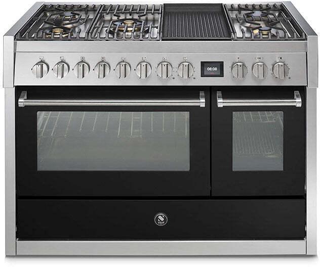 Steel fornuis Genesi 120 - Gas fornuis | GQ12SF-4BM, Witgoed en Apparatuur, Fornuizen, Nieuw, Energieklasse A of zuiniger, Ophalen of Verzenden