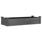 Plantenbak verhoogd met voering 120x45x25 cm vurenhout grijs, Huis en Inrichting, Verzenden, Nieuw