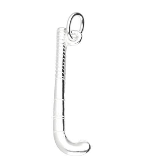 Zilveren Hockeystick ketting hanger - 2, Sieraden, Tassen en Uiterlijk, Kettinghangers, Verzenden