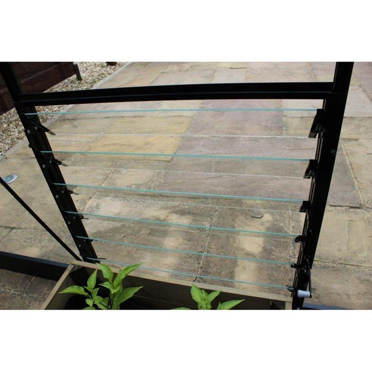 Halls louvreraam Qube 6L, 610 x 610 mm veiligheidsglas -, Tuin en Terras, Kweekspullen, Nieuw, Verzenden