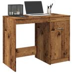 vidaXL Bureau 100x50x76 cm bewerkt hout oud houtkleurig, Huis en Inrichting, Bureaus, Verzenden, Nieuw