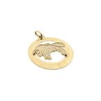 8 Krt. Sterrenbeeld hanger; Stier (stier hanger, spanje), Sieraden, Tassen en Uiterlijk, Antieke sieraden, Ophalen of Verzenden