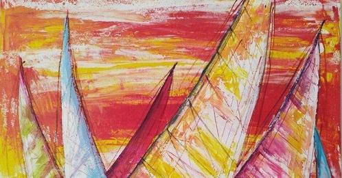 Luigi Florio (1958) - In rosso, Antiek en Kunst, Kunst | Schilderijen | Modern