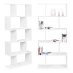 Witte design boekenkast - 5 planken - Geruit patroon - 17..., Nieuw, Ophalen of Verzenden