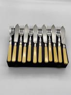 Antique EPNS Dessert Cutlery Set – 12 Pieces in Original, Antiek en Kunst