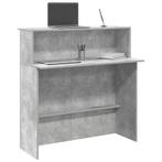 vidaXL Receptiebalie 100x50x103,5 cm bewerkt hout betongrijs, Huis en Inrichting, Bureaus, Verzenden, Nieuw