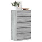 vidaXL Ladekast 60x36x103 cm bewerkt hout grijs sonoma, Verzenden, 100 tot 150 cm, Nieuw, 50 tot 100 cm