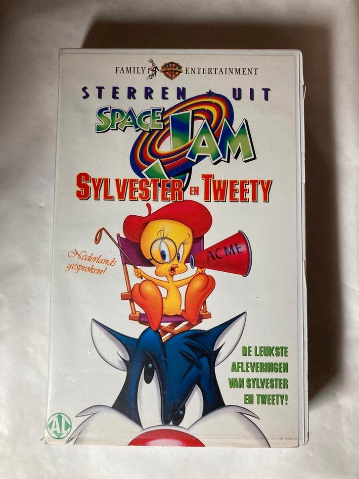 STERREN UIT SPACE JAM SYLVESTER EN TWEETY (VHS), Cd's en Dvd's, VHS | Film, Gebruikt, Verzenden