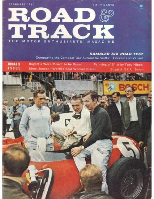 1960 ROAD AND TRACK MAGAZINE FEBRUARI ENGELS, Boeken, Auto's | Folders en Tijdschriften