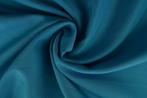 Brandvertragende stof - Petrol - 12 of 25 meter rol, Blauw, 120 cm of meer, Ophalen of Verzenden, Polyester