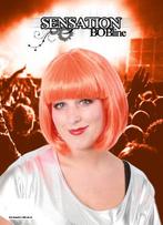 Bobline pruik oranje, Verzenden, Nieuw