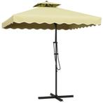 TRUUSK Tuinparasol, Zweefparasol, Sierrand, Ventilatiedak, M, Tuin en Terras, Parasols, Verzenden, Nieuw