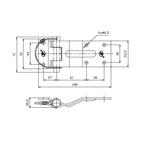 Deur / portier scharnier SSP 148x61mm demonteerbaar, Doe-het-zelf en Verbouw, Hang- en Sluitwerk, Ophalen of Verzenden, Nieuw