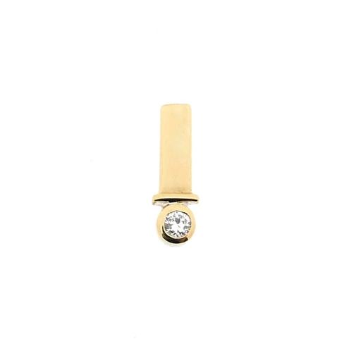 8 Krt. Hanger met zirconia | Minimalistisch (subtiel), Sieraden, Tassen en Uiterlijk, Antieke sieraden, Met edelsteen, Goud, Ophalen of Verzenden