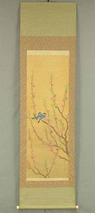 Java Sparrow and Peach Tree with Box - Tonouchi Misho, Antiek en Kunst, Antiek | Overige Antiek
