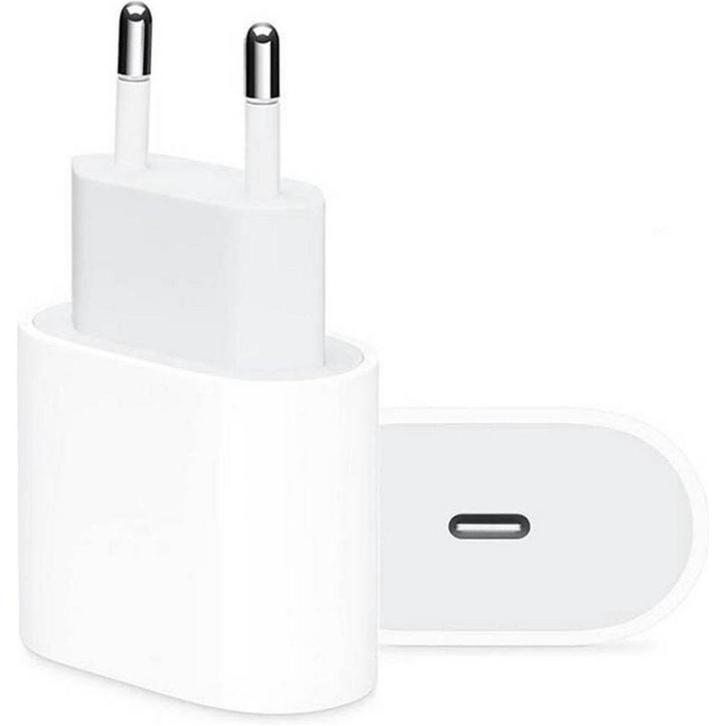 iPhone 12 oplaadstekker 20W USB-C Power oplader - Wit, Telecommunicatie, Mobiele telefoons | Telefoon-opladers, Ophalen of Verzenden