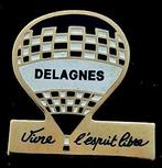 Delagnes ballon pin- zwart-wit geruit, Verzamelen, Speldjes, Pins en Buttons, Verzenden, Nieuw, Transport, Speldje of Pin