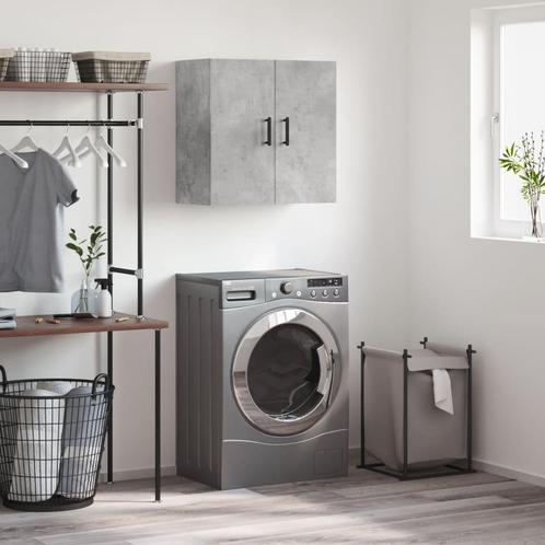vidaXL Wandkast 60x31x60 cm bewerkt hout betongrijs, Huis en Inrichting, Kasten | Overige, Nieuw, Verzenden