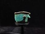 Oud-Egyptisch Faience Oog van Horus/Wedjat-amulet - 1.3 cm