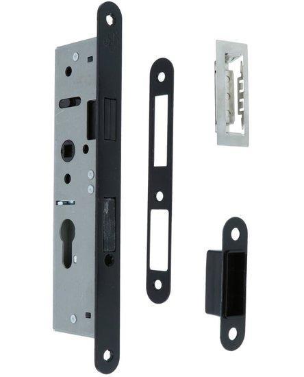 Magneet smal cilinderslot PC55 Met Zwarte Ronde Voorplaat, Doe-het-zelf en Verbouw, Hang- en Sluitwerk, Nieuw, Ophalen of Verzenden