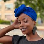 Blauwe hoofddoek / Blauwe headwrap, Kleding | Dames, Hoeden en Petten, Ophalen of Verzenden, Nieuw