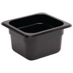 Zwart plastic gastronorm bakkken 1/6 | 3 Formaten, Verzenden