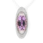 Hanger - 18 karaat Witgoud - 49.10ct. tw. Quartz - Diamant