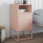 vidaXL Nachtkastje 36x39x78 cm staal roze, Huis en Inrichting, Verzenden, Nieuw, Metaal of Aluminium