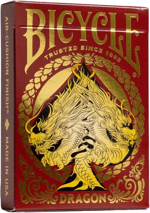 Bicycle Pokerkaarten - Dragon Red | Bicycle - Spelonderdelen, Hobby en Vrije tijd, Gezelschapsspellen | Kaartspellen, Nieuw, Verzenden