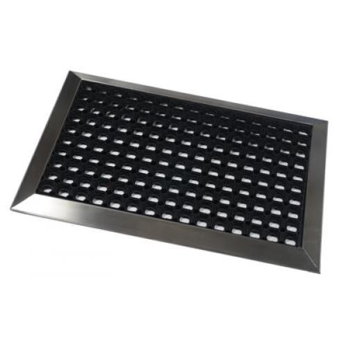Deurmat met RVS Frame - 50 x 70 cm, Tuin en Terras, Deurmatten, Verzenden
