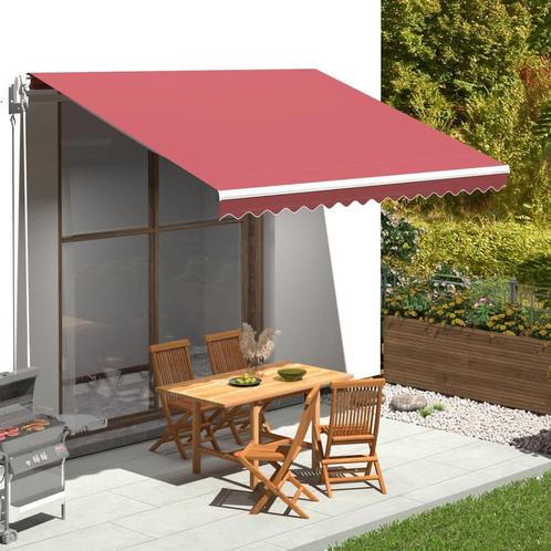 vidaXL Vervangingsdoek voor luifel 4x3,5 m bordeauxrood, Tuin en Terras, Zonneschermen, Nieuw, Verzenden