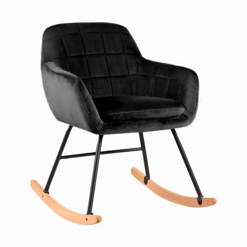 Aemely® Schommelstoel Sofie - Zwart Velvet, Kinderen en Baby's, Kinderkamer | Tafels en Stoelen, Stoel(en), Nieuw, Ophalen of Verzenden
