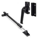 2x Raamsluiting met drukknop + Telescopische uitzetter | AXA, Verzenden, Nieuw