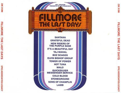 cd - Various - Fillmore: The Last Days, Cd's en Dvd's, Cd's | Overige Cd's, Zo goed als nieuw, Verzenden