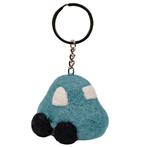 Sleutelhanger/Tashanger - Auto 3D Wolvilt - Blauw - Handmade, Ophalen of Verzenden, Nieuw