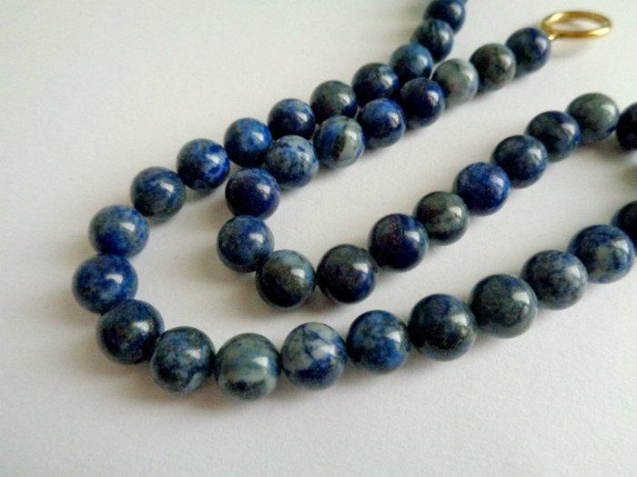 Lapis lazuli - lapis lazuli - Halsketting - Ronde kralen 40, Verzamelen, Mineralen en Fossielen