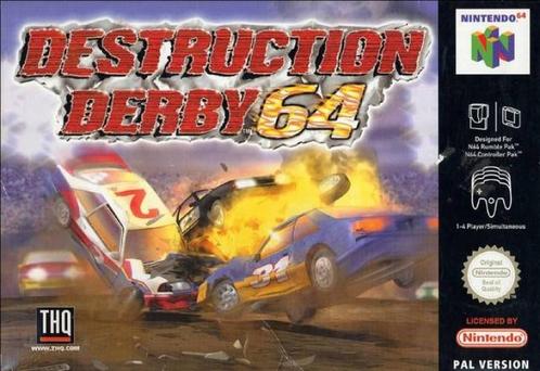 Destruction Derby 64 (Nintendo 64), Spelcomputers en Games, Games | Nintendo 64, Gebruikt, Verzenden