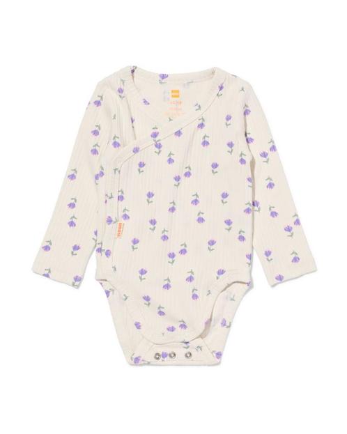 HEMA Newborn meegroei overslagromper rib met bamboe stretch, Kinderen en Baby's, Babykleding | Overige, Nieuw, Verzenden