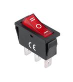 Schakelaar - 3 Standen - 250V 15A - Rood, Doe-het-zelf en Verbouw, Elektra en Kabels, Ophalen of Verzenden, Nieuw