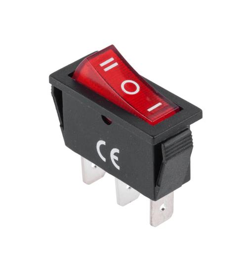 Schakelaar - 3 Standen - 250V 15A - Rood, Doe-het-zelf en Verbouw, Elektra en Kabels, Ophalen of Verzenden