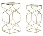 TAFEL GLASSY SET 2 STUKS CM 31,5X31,5X68-28X28X64, Huis en Inrichting, Tafels | Sidetables, Ophalen of Verzenden, Nieuw