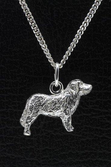 Zilveren Leonberger ketting hanger - groot, Sieraden, Tassen en Uiterlijk, Kettinghangers, Verzenden