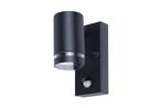 Integral buiten wandlamp zwart met sensor IP54 voor 1x GU..., Ophalen of Verzenden, Nieuw