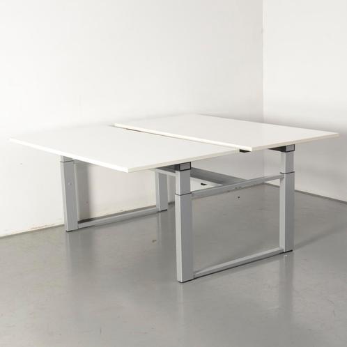 Sedus benchwerkplek, wit blad, 160 x 80 cm (2x), hoogte, Huis en Inrichting, Bureaus, Ophalen of Verzenden