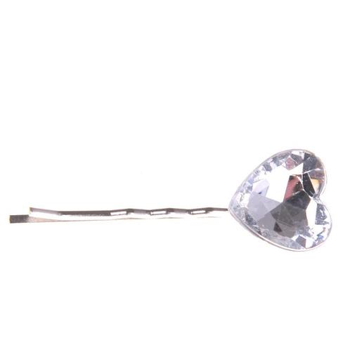 Schuifspeldje hartje strass NIEUW, Sieraden, Tassen en Uiterlijk, Kindersieraden, Grijs, Nieuw, Ophalen of Verzenden