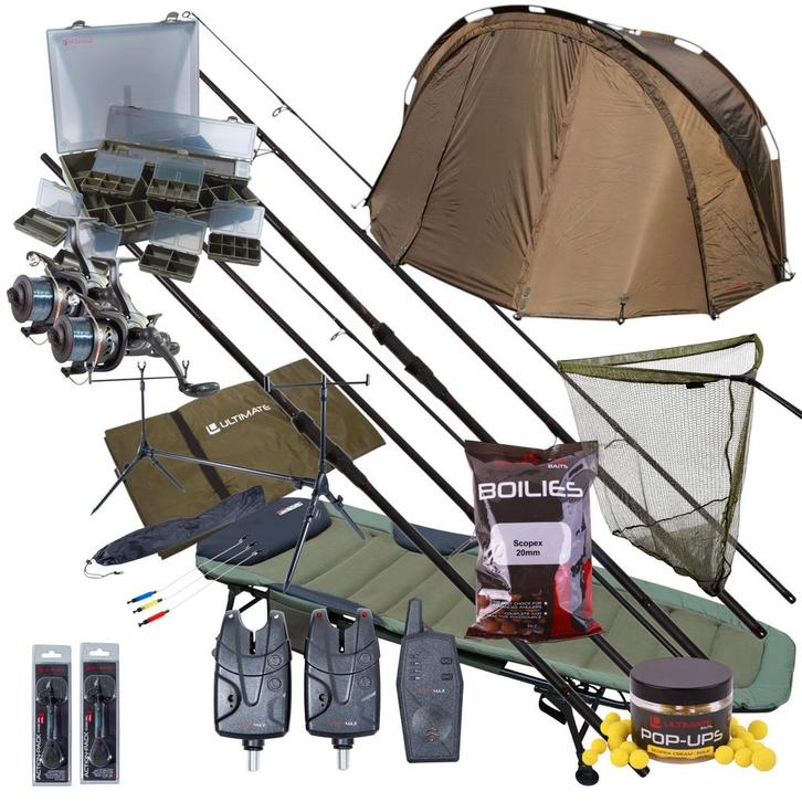 Ultimate Mega Complete Carp Night Fishing Set, Watersport en Boten, Hengelsport | Algemeen, Nieuw, Verzenden