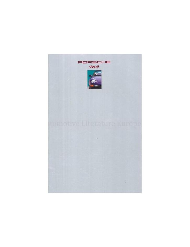 1993 PORSCHE 968 BROCHURE SPAANS, Boeken, Auto's | Folders en Tijdschriften, Porsche