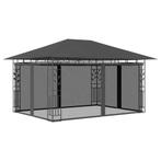 vidaXL Prieel met klamboe 180 g/m² 4x3x2,73 m antraciet, Tuin en Terras, Partytenten, Verzenden, Nieuw